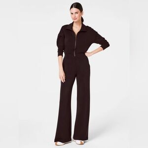 SPANX Black Zip-Front Jumpsuit